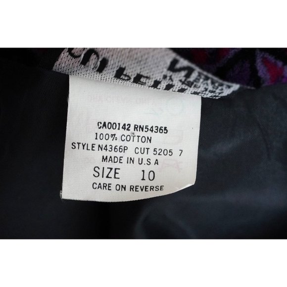 Vintage Purple Paisley Velour Blazer Tan Jay Jacket Womens Size 10 Oui Petites - Picture 9 of 10